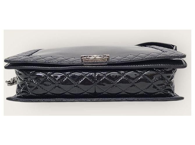 Chanel Patent Vintage Silber Boy Bag Large Schwarz - Ansicht 7
