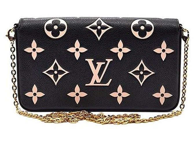 Louis Vuitton Pochette Felicie Monogram Bi-Color Nero - vista 3