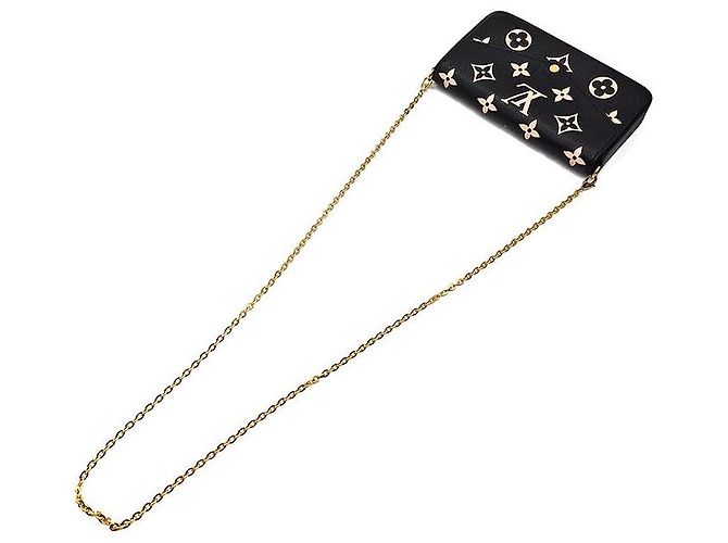 Louis Vuitton Pochette Felicie Monogram Bi-Color Nero - vista 4