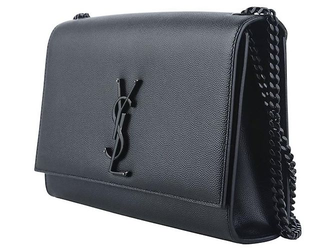 Saint Laurent Borsa Kate Satchel con Monogramma Nero - vista 2