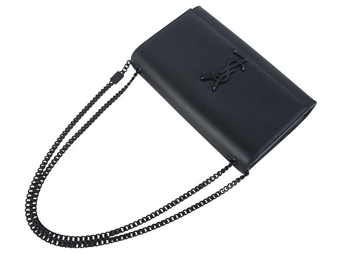 Saint Laurent Borsa Kate Satchel con Monogramma Nero - vista 4