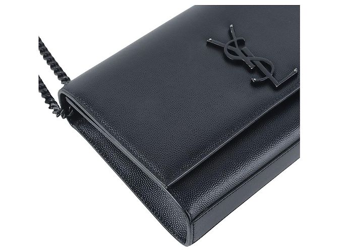 Saint Laurent Borsa Kate Satchel con Monogramma Nero - vista 5