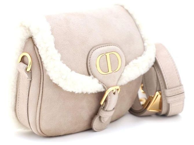 Dior Piccola borsa Bobby in shearling beige, borsa a tracolla e borsa crossbody Marrone - vista 2