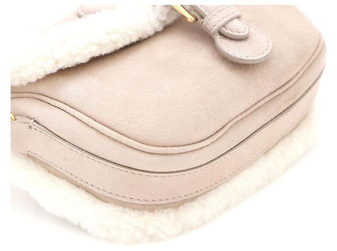 Dior Piccola borsa Bobby in shearling beige, borsa a tracolla e borsa crossbody Marrone - vista 6
