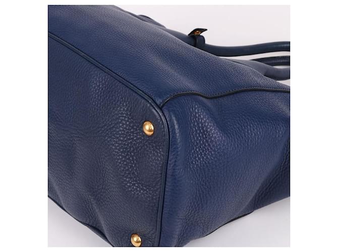 Prada Tote e Borsa a Spalla Vitello Blue Large - vista 10