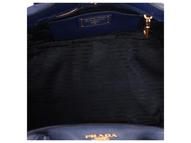 Prada Tote e Borsa a Spalla Vitello Blue Large - vista 11