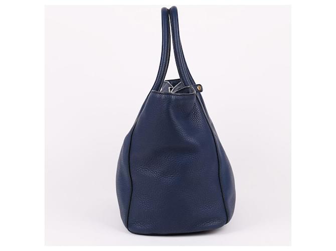 Prada Tote e Borsa a Spalla Vitello Blue Large - vista 4