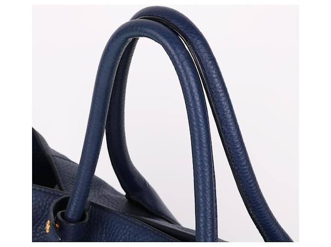 Prada Tote e Borsa a Spalla Vitello Blue Large - vista 6