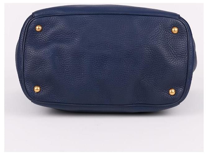 Prada Tote e Borsa a Spalla Vitello Blue Large - vista 8