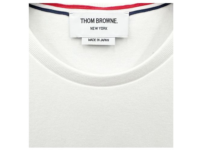 Thom Browne Oversized Kurzarm-T-Shirt aus Baumwolle im Rugby-Stil Silber - Ansicht 10