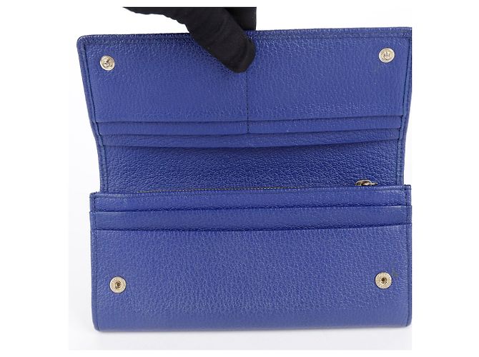 Mulberry Cartera larga de cuero azul - vista 14