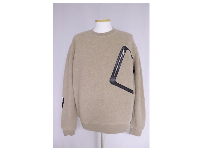 Hermès Leather Patch Men's Sweater White - view 2
