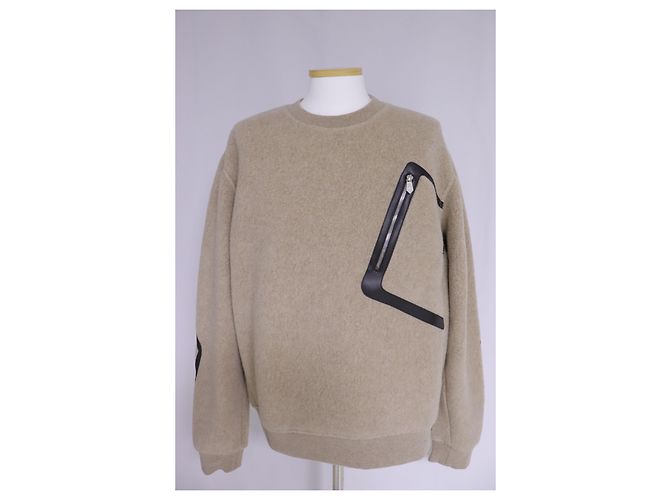Hermès Leather Patch Men's Sweater White - view 3