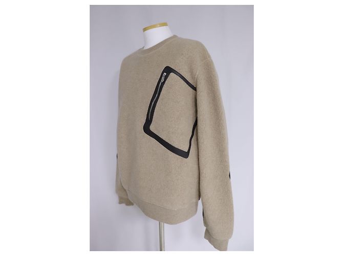 Hermès Leather Patch Men's Sweater White - view 5