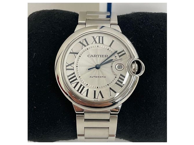 Cartier Ballon Bleu Automatic Uhr aus Stahl Weiß - Ansicht 2