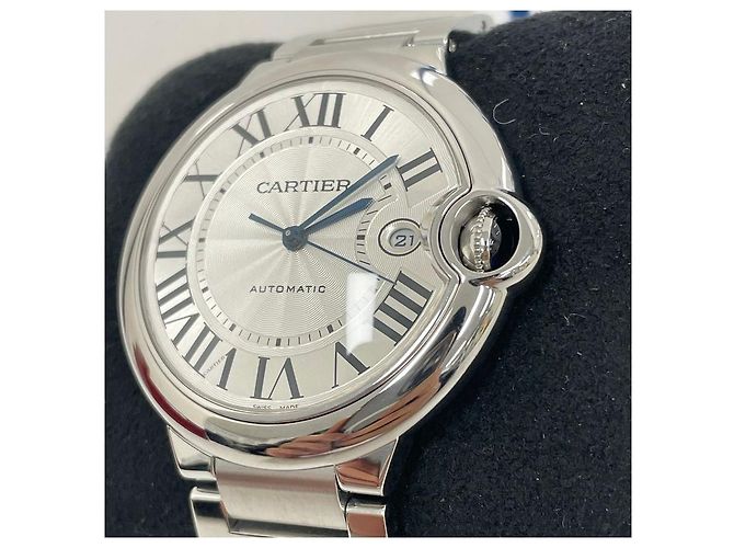 Cartier Ballon Bleu Automatic Uhr aus Stahl Weiß - Ansicht 3