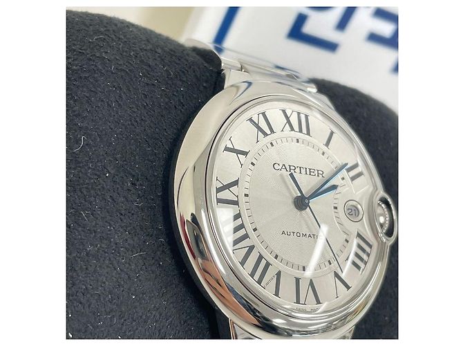 Cartier Ballon Bleu Automatic Uhr aus Stahl Weiß - Ansicht 4