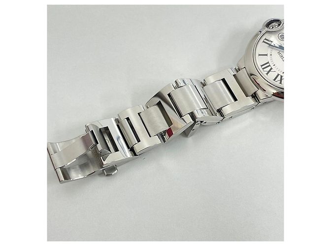 Cartier Ballon Bleu Automatic Uhr aus Stahl Weiß - Ansicht 5