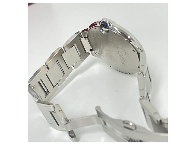 Cartier Ballon Bleu Automatic Uhr aus Stahl Weiß - Ansicht 6