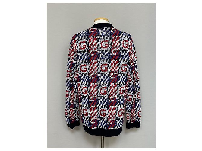 Gucci Logo-Linen-Jacquard-Cardigan Mehrfarben - Ansicht 2
