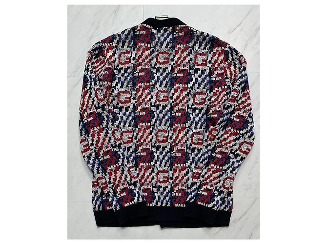 Gucci Logo-Linen-Jacquard-Cardigan Mehrfarben - Ansicht 4