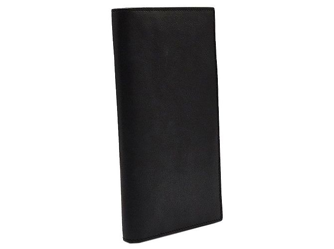 Hermès Black Citizen Twill Silk Men's Long Wallet (stamp) - view 4