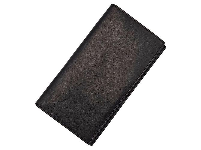 Hermès Black Citizen Twill Silk Men's Long Wallet (stamp) - view 6