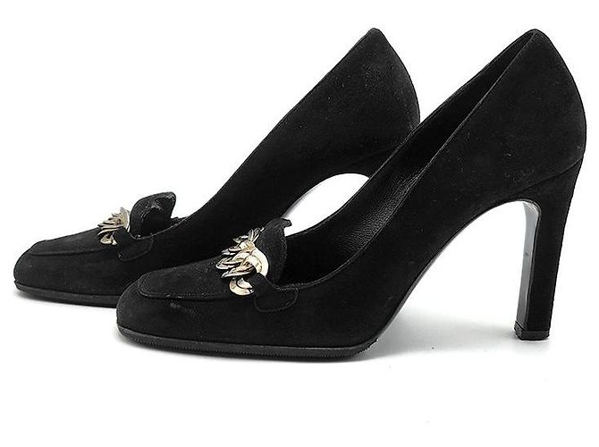 Valentino Wildleder-Pumps mit Kette Schwarz - Ansicht 2