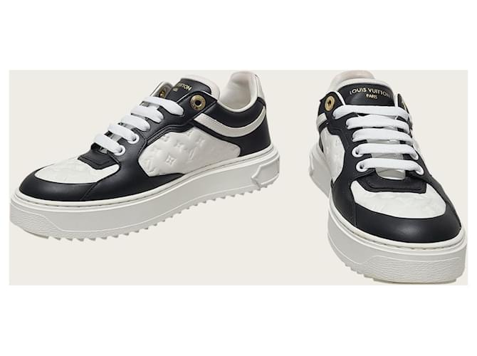 Louis Vuitton Timeout Monogram Sneaker Schwarz Weiß - Ansicht 4