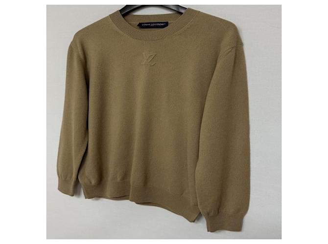 Louis Vuitton Embossed LV Kaschmir-Crewneck-Strickpullover Golden - Ansicht 4