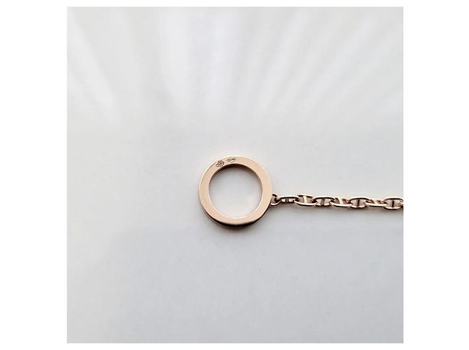 Hermès Pulsera Contour de Eslabones en Oro Rosa Plata - vista 9