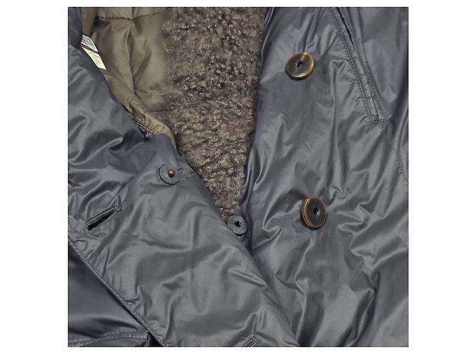 Casaco Brunello Cucinelli de cashmere com enchimento de penugem de ganso e pele para mulher Marrom - vista 3