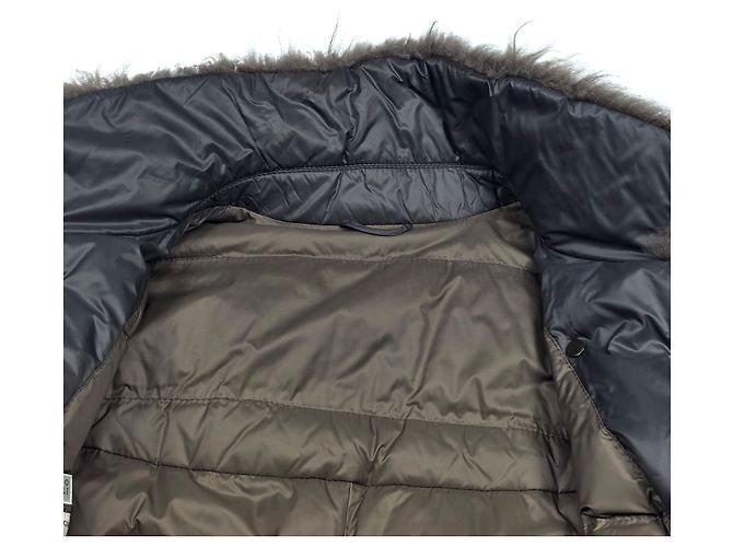 Casaco Brunello Cucinelli de cashmere com enchimento de penugem de ganso e pele para mulher Marrom - vista 6