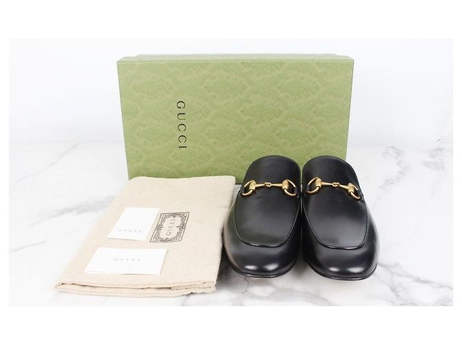 Gucci Mule in pelle con morsetto nero - vista 2