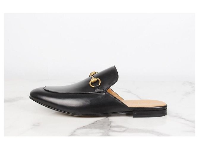 Gucci Mule in pelle con morsetto nero - vista 3