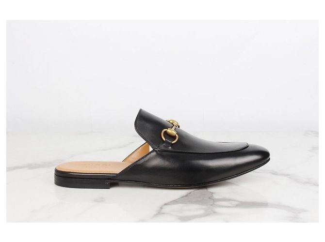 Gucci Mule in pelle con morsetto nero - vista 4