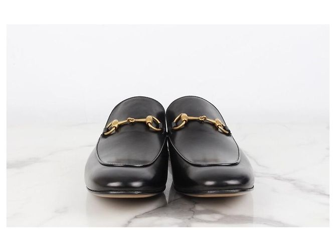Gucci Mule in pelle con morsetto nero - vista 5