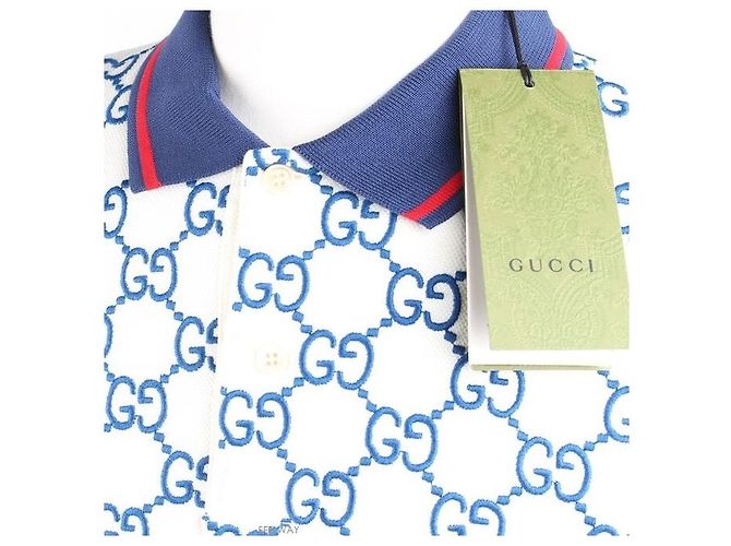 Gucci Polo de algodão com elastano Azul - vista 4