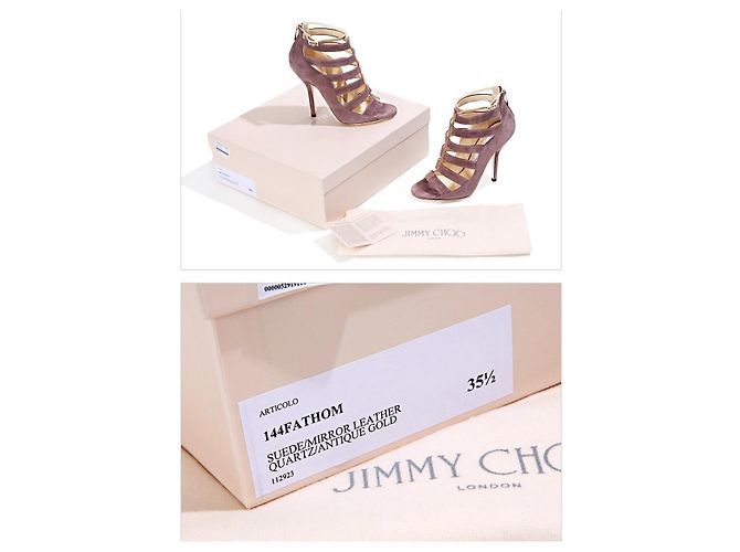 Jimmy Choo Sandali in scamosciato FATHOM QUARTZ Rosso - vista 6