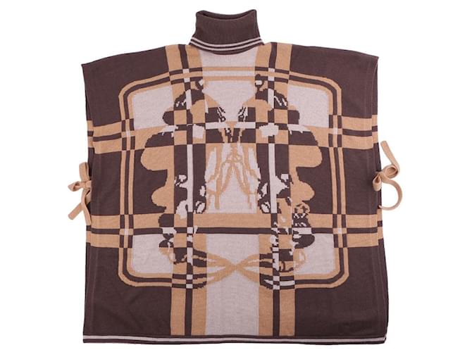 Hermès Brides de Gala Tartan Poncho Mehrfarben - Ansicht 10