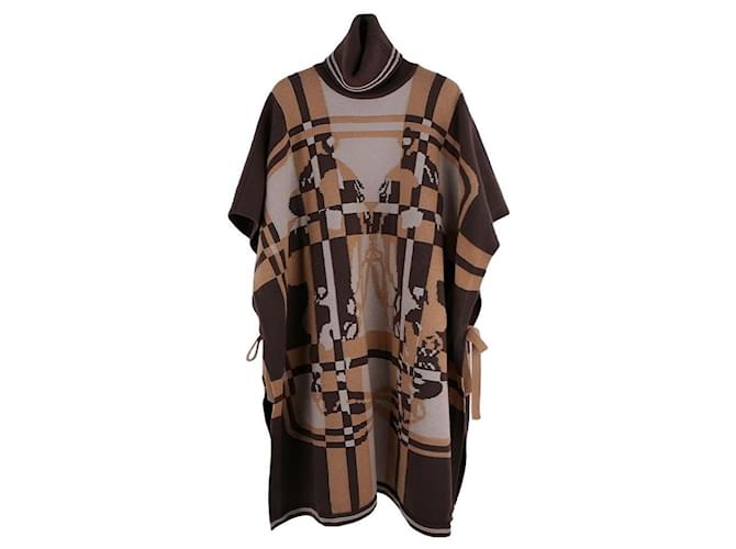 Hermès Brides de Gala Tartan Poncho Mehrfarben - Ansicht 4