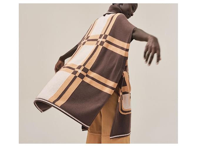 Hermès Brides de Gala Tartan Poncho Mehrfarben - Ansicht 6