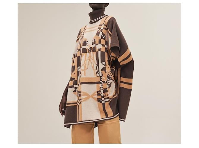 Hermès Brides de Gala Tartan Poncho Mehrfarben - Ansicht 7