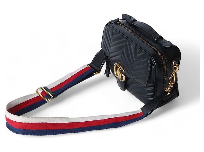 Gucci Borsa GG Marmont Matelassé con manico e tracolla Nero - vista 2