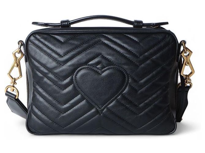 Gucci Borsa GG Marmont Matelassé con manico e tracolla Nero - vista 3