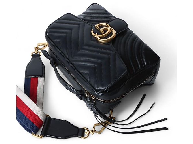 Gucci Borsa GG Marmont Matelassé con manico e tracolla Nero - vista 4