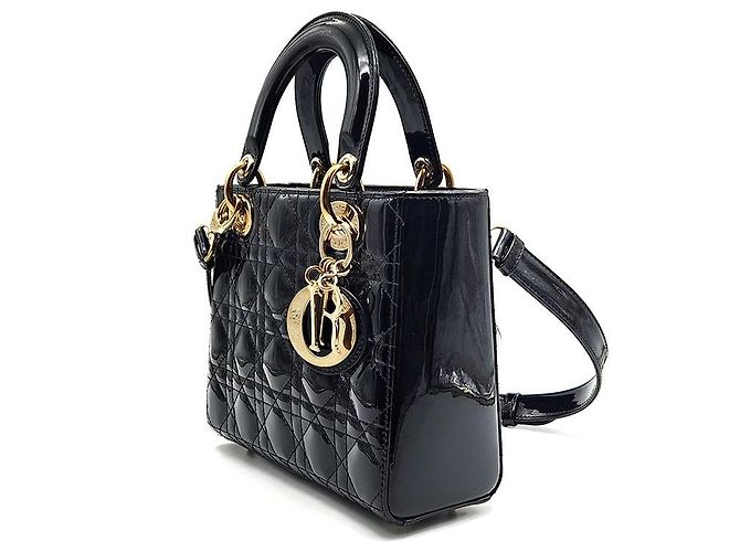 Christian Dior Patent Lady Dior Small Schwarz - Ansicht 2