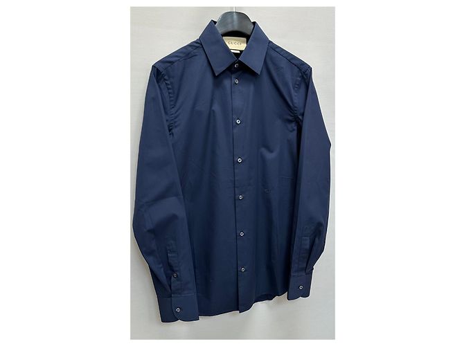 Gucci Camisa de popelina de algodón con doble bordado Negro - vista 2