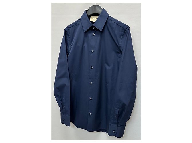 Gucci Camisa de popelina de algodón con doble bordado Negro - vista 3