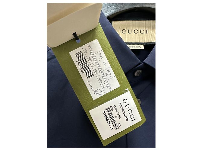 Gucci Camisa de popelina de algodón con doble bordado Negro - vista 7